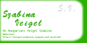 szabina veigel business card